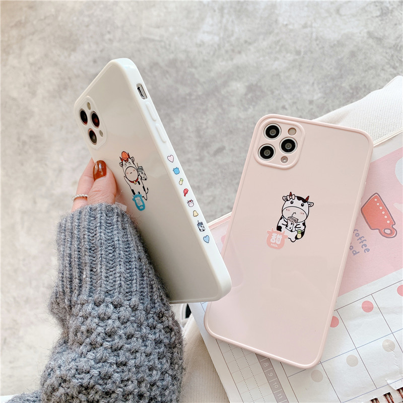Ốp Lưng Nhám In Hình Chú Bò Đáng Yêu Cho Iphone 12 Pro Max 12mini 8plus 7plus Se 2020 Iphone 11 Pro Max Xsmax Xr Xs | BigBuy360 - bigbuy360.vn