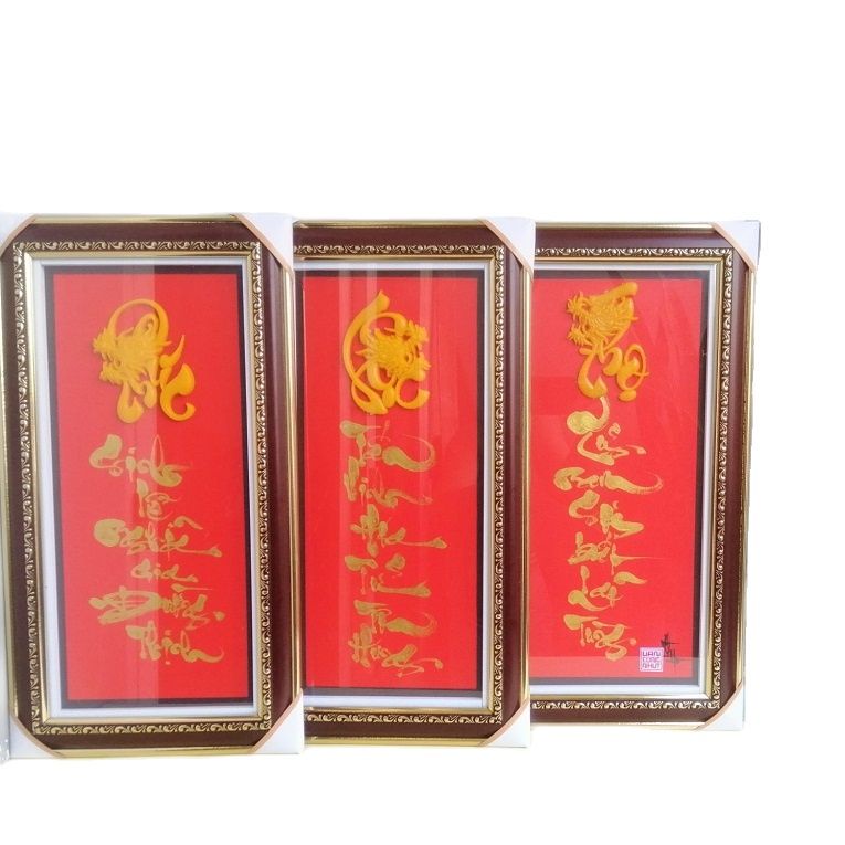 Bộ 3 tranh thư pháp PHÚC LỘC THỌ.Quà tặng mừng tân gia, khai trương.Quà tặng ông bà, cha mẹ,đối tác.Quà tết.Tranh tường.