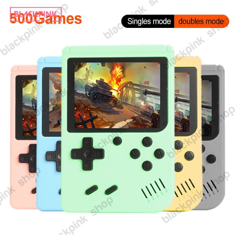 ‘NEW’ Portable Retro Video Game Console 3.0 Inch Handheld Game Player Built-in 500 Classic Games Mini Gamepad For Kids Gift [BLACKPINK]