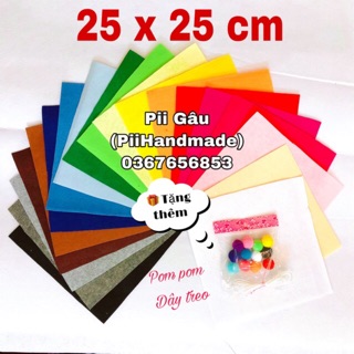 Combo vải nỉ 25 x 25 cm