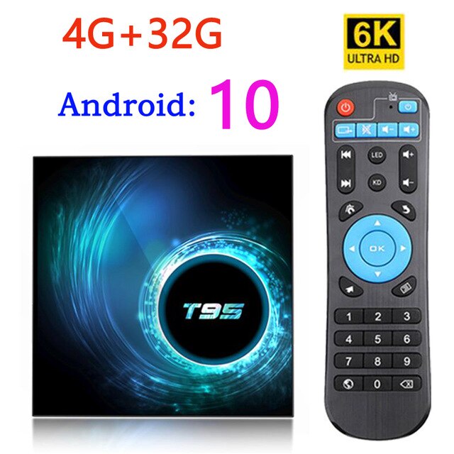 GOOGLE Hộp Tv Thông Minh 2021 T95 T95 Android 9 Youtube Hd 6k Android Tv Box Pk H96 X96Q Max