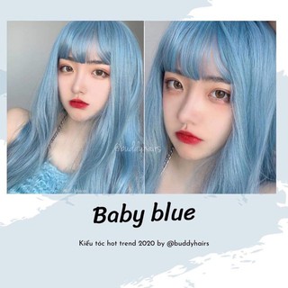 Thuốc nhuộm tóc Baby blue/Blue pastel/ Xanh dương nhạt 💖 Freeship 💖 Thuốc nhuộm combo tặng tẩy + oxy buddyhairs