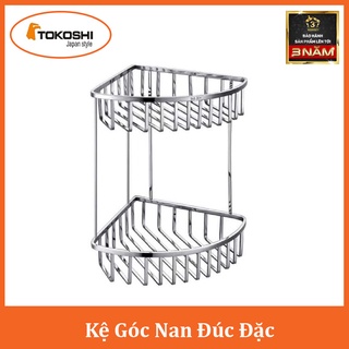 Kệ Góc Nhà Tắm Gắn Tường 2 Tầng Inox 304 Kệ góc Nan Vuông Đúc Đặc TOKOSHI cao cấp chống thấm nước, không hoen gỉ