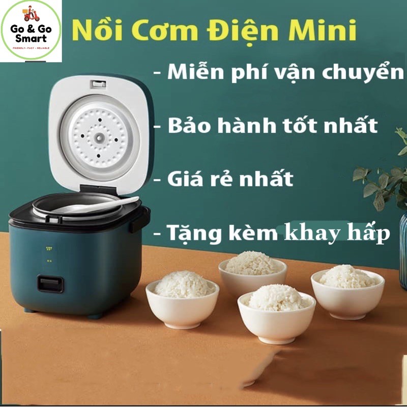 Nồi Cơm Điện Đa Năng Mini JIASHI 1.2L(0.8L lòng nồi)Hàng Nội Địa