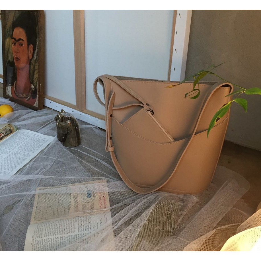 Túi đeo vai - túi tote da tặng kèm ví vừa A4 - P027