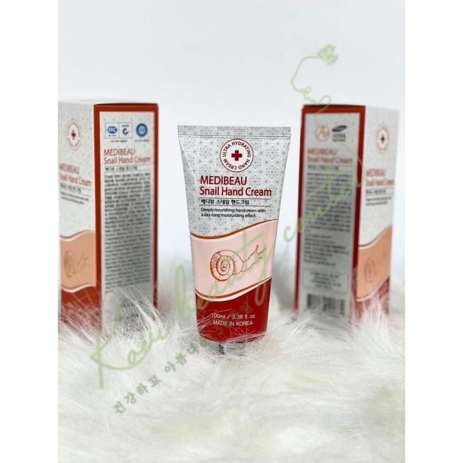 Kem dưỡng da tay chống nứt nẻ tinh chất ốc sên Hàn Quốc Medibeau Snail Hand Cream (100ml)