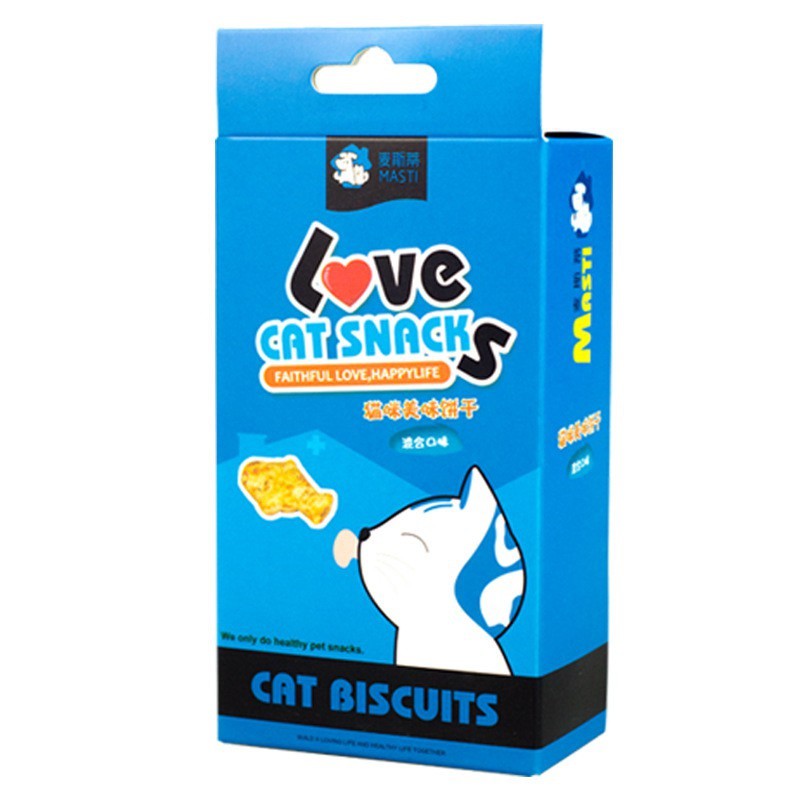 Thức ăn vặt cho chó mèo bánh quy Masti Love hình cá -100g CSP60