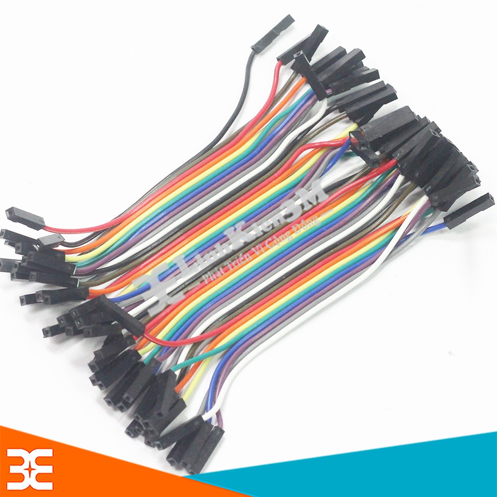 Bộ 10 Dây Nối 40P 7 Màu Dài 10Cm ( 2 Đầu Cái Cái )