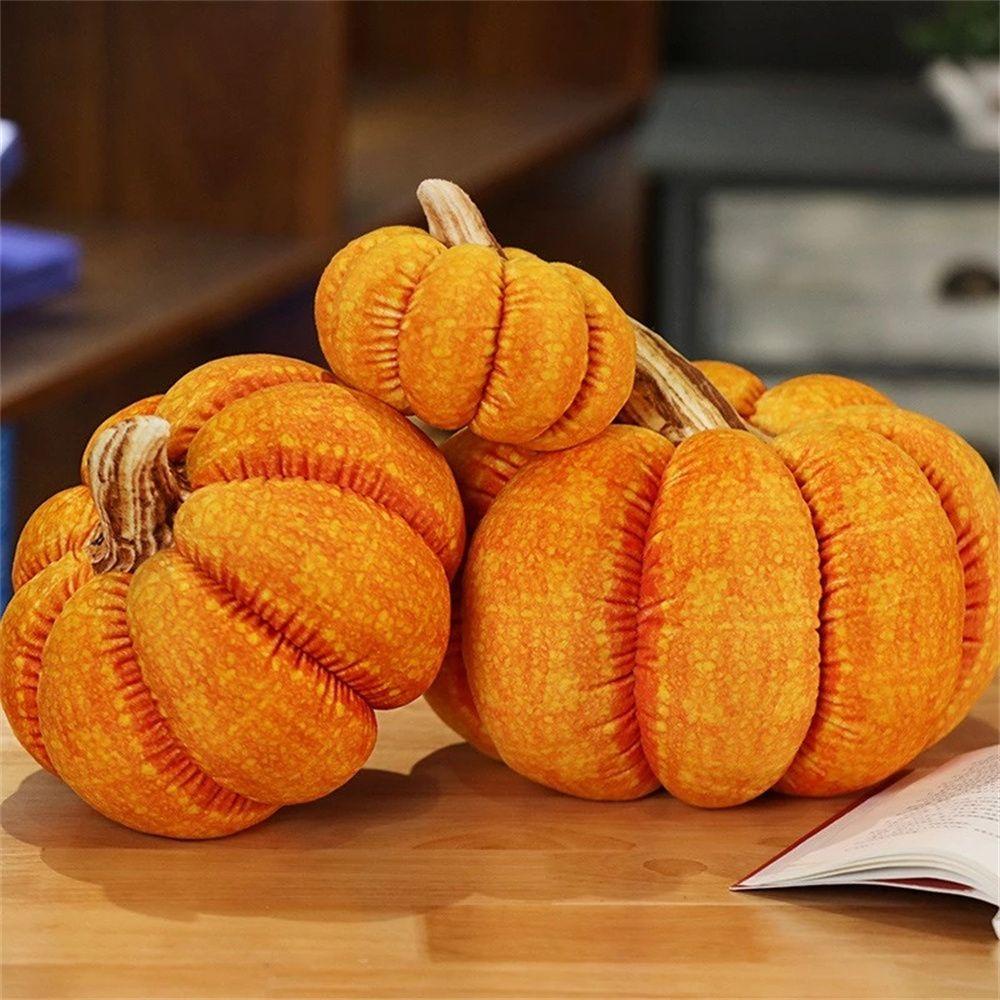 Gối Nhồi Bông Hình Quả Bí Ngô Trang Trí Nhà Cửa Dịp Halloween