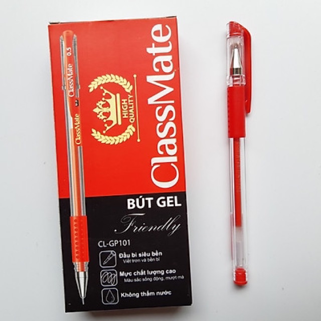 Hộp 12 cai Bút gel nước classmate Đỏ