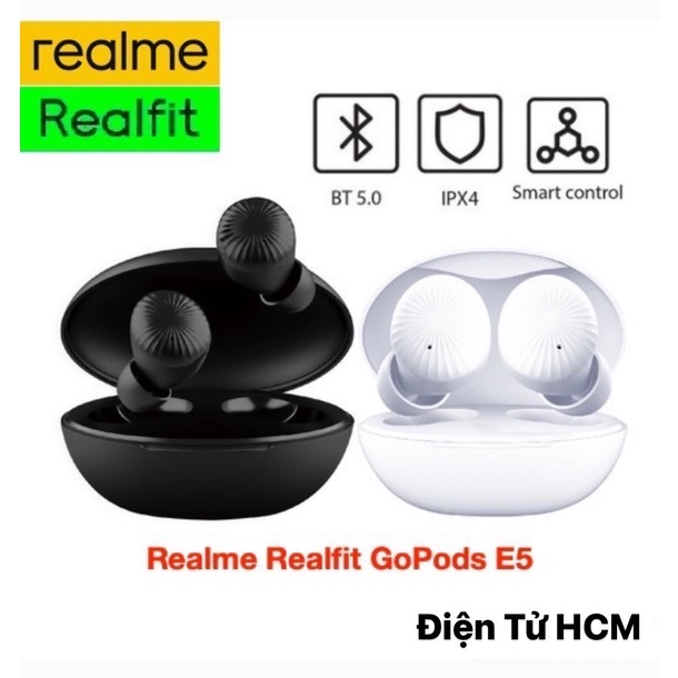 Tai nghe không dây Bluetooth 5.0 Realfit GoPods E5 (RT02) cao cấp