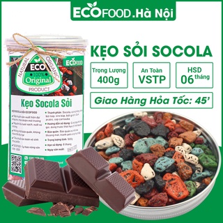 Kẹo sỏi đá nhân socola 400G Ecofood dẻo đồ ăn vặt việt nam an toàn vệ sinh thực phẩm