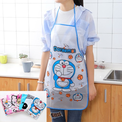 Tạp dề nhà bếp chất liệu nilon - họa tiết nhân vật hoạt hình kute - giá thì siêu rẻ