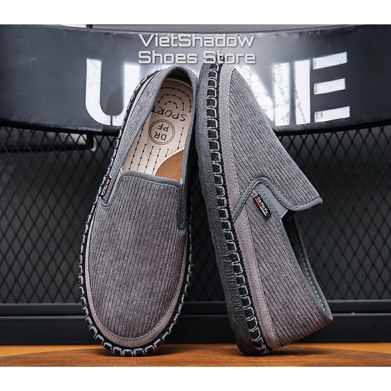 Giày lười slip on nam vải nhung mẫu mới 2022 - Mã SP 897
