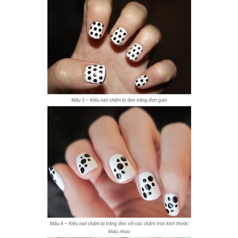 Set 5 cọ chấm bi nail vẽ móng nhiều size 2 đầu -Bút chấm đá nail