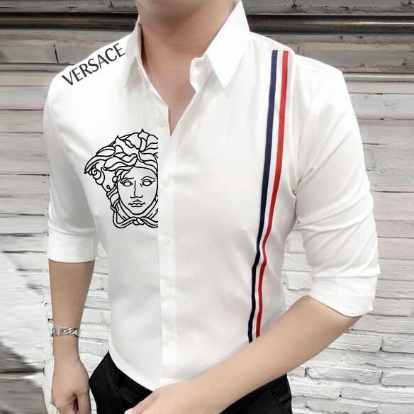 Áo sơ mi nam lụa VERSACES sọc cao cấp(ảnh thật) _fashionneww