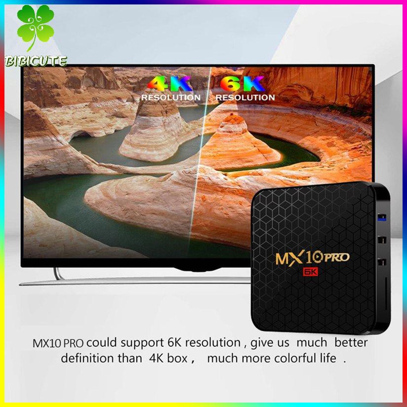 Hộp Tv Thông Minh Mx10 Pro Led Rk3328 Lõi Tứ 4k Hdr 2.4g / 5g Wifi (0331)