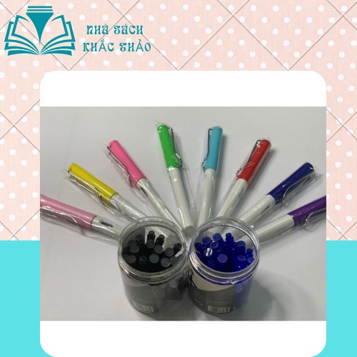 Hộp 30 Ống Mực Bút Máy Xoá Được - Mực Ống Bút Máy Tẩy Được