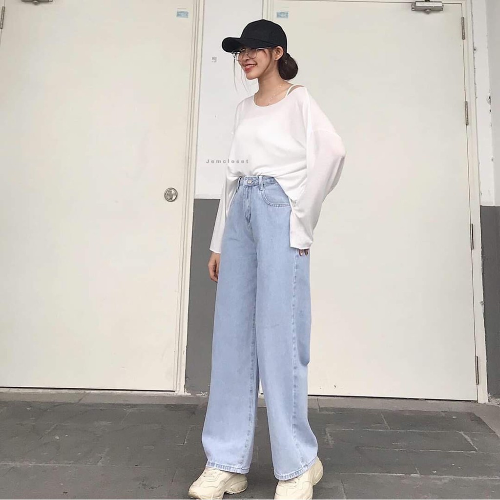 [ HOT ĐỈNH ĐIỂM !!! ] QUẦN JEAN ỐNG RỘNG NỮ DÀI CAO CẤP UTI CỰC HOT CỰC CÁ TÍNH-NL12309