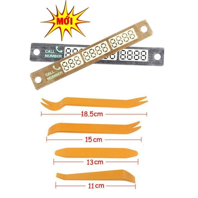 COMBO BỘ 4 DỤNG CỤ THÁO GỠ NỘI THẤT Ô TÔ BẰNG NHỰA+ 1 THANH GHI SỐ ĐIỆN THOẠI TRÊN XE Ô TÔ