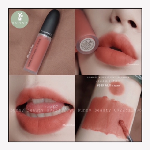 Son kem MAC Powder Kiss Liquid Lipstick Bunny Beauty hàng đủ bill