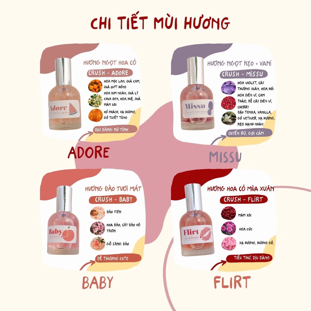 Nước hoa crush ngọt dịu dàng, quyến rũ Flirt Baby Missu Adore