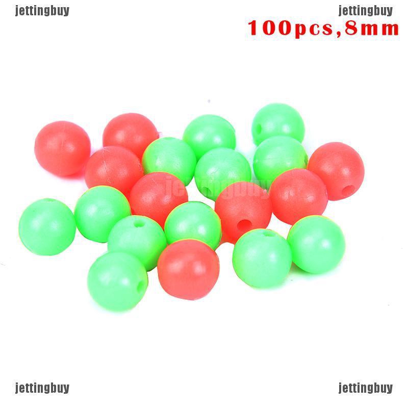 JETTING Bộ 100 hạt phao 8mm 2 màu chuyên dụng cho câu cá