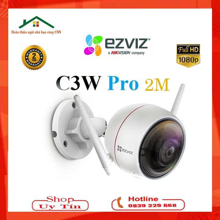 CAMERA IP Wifi Ngoài Trời EZVIZ C3WN, C4W,  C3W PRO 2MB 1080P - C3W PRO 4MB 2K Siêu nét, AI Thông Minh, Đèn LED Màu đêm