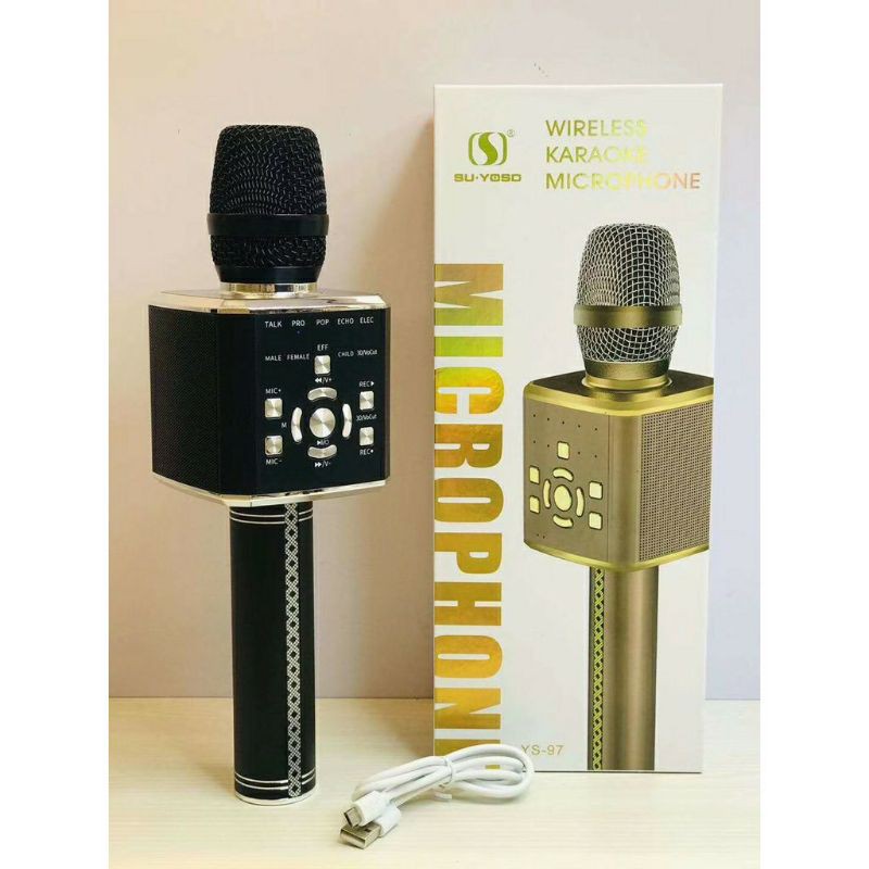 Mic YS97 Micro karaoke kiêm loa bluetooth YS97 phiên bản nâng cấp mic YS95 và mic YS92 Chính hãng có chế độ antu-tune