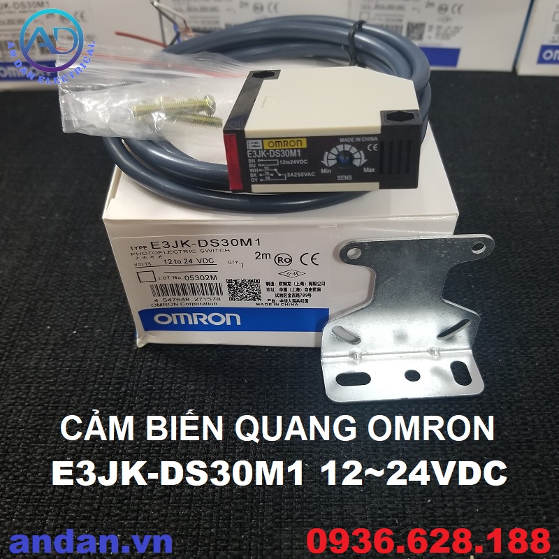 Cảm Biến Quang E3JK Omron E3JK-R4M1 Light-On,  E3JK-R4M2 Dark-On, E3JK-DS30M1, 90-220VAC or 12-24VDC