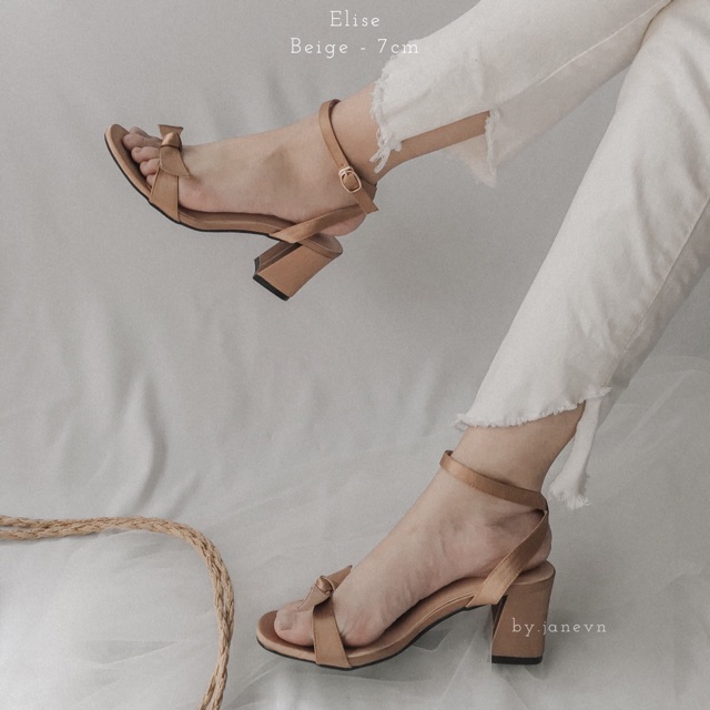 Elise sandal lụa Satin - giày thiết kế By Jane