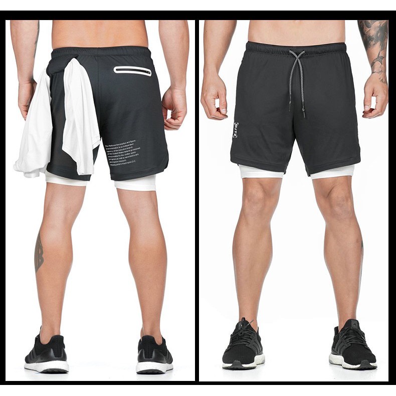 QUẦN TẬP GYM THỂ THAO - QUẦN SHORT 2 LỚP