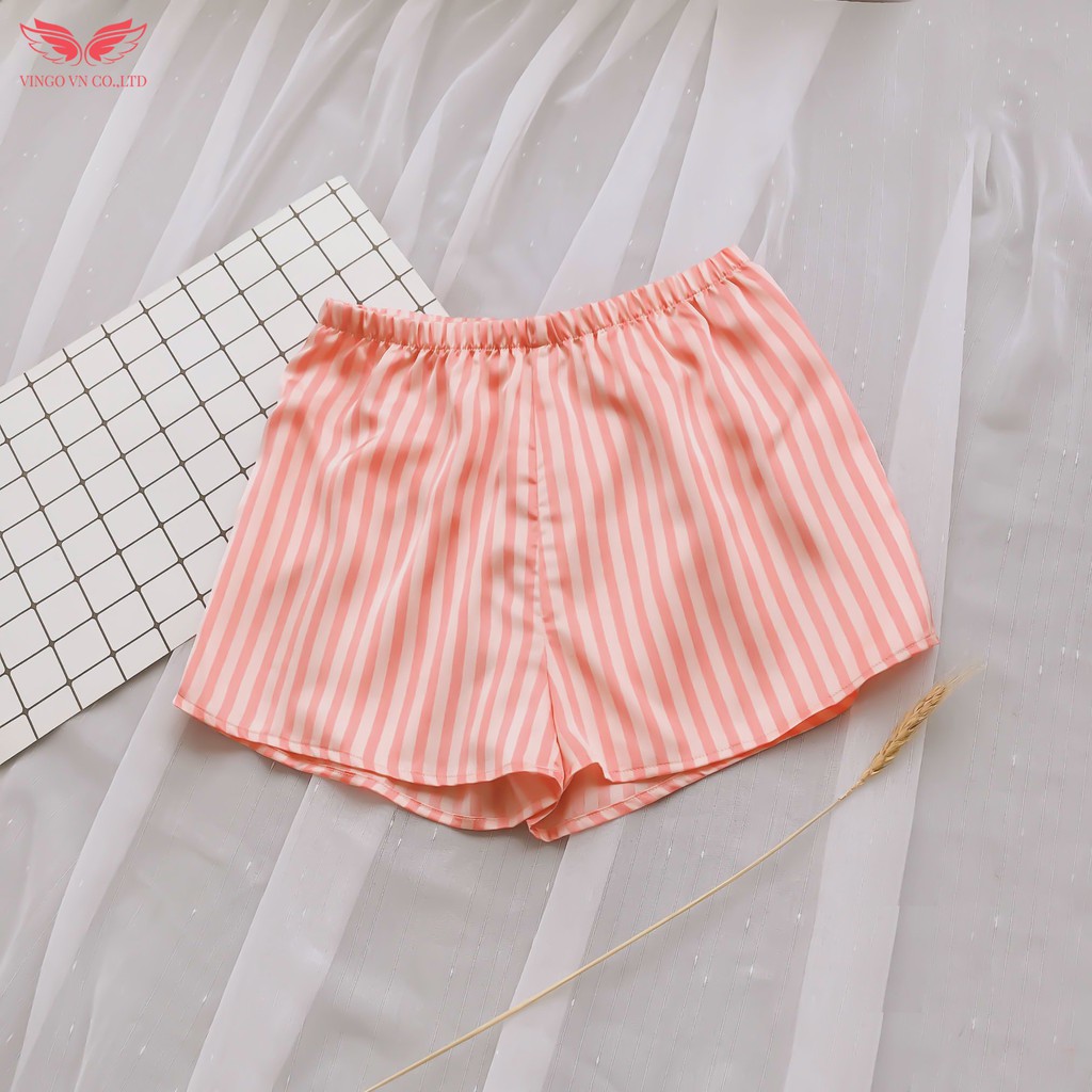 Quần Cộc Mặc Nhà Ngủ Nữ Chất Liệu Lụa Pháp Cao Cấp Freesize Nhiều Màu Nhiều Họa Tiết QN VNGO | BigBuy360 - bigbuy360.vn