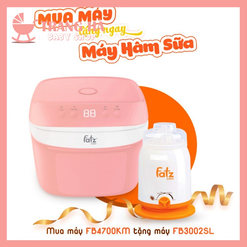 ⚡𝑪𝑯𝑰́𝑵𝑯 𝑯𝑨̃𝑵𝑮⚡ Máy Tiệt Trùng Bằng Tia UV Có Chức Năng Sấy Khô Fatz Baby FB4700 Tặng Máy Hâm Sữa Fatzbaby