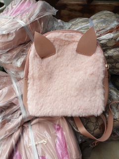 Balo Thời Trang Mini Lông Thỏ Cực Cute