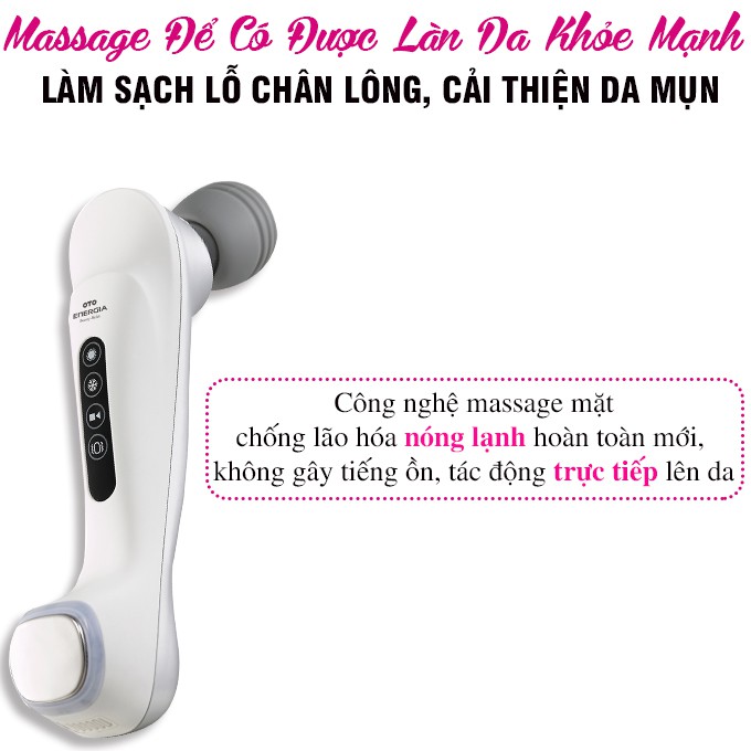 Máy massage mặt chống lão hóa nóng lạnh OTO Energia EG-700 màu bạc