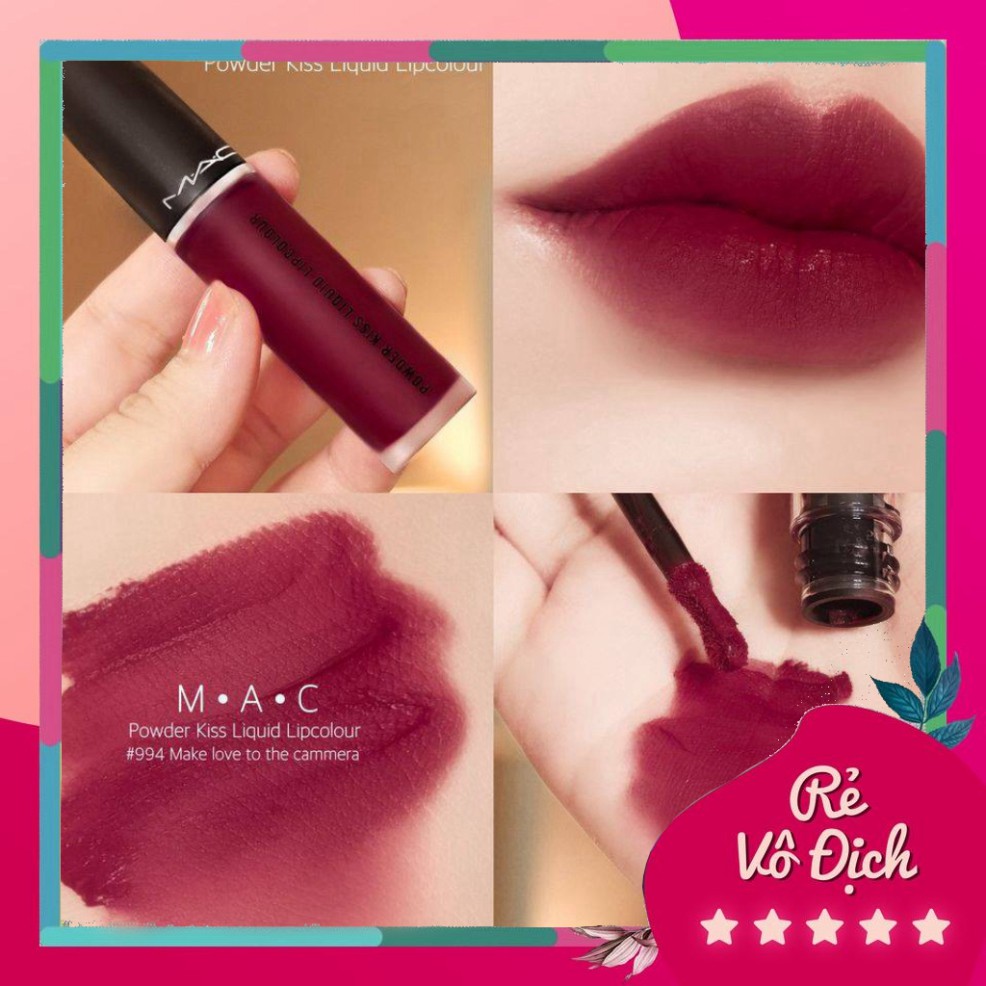 [Bán-Giá-Gốc] ❤️Hàng Mới về❤️ Chính Hãng Son Mac Kem POWDER KISS LIQUID LIPCOLOUR. Độ chuẩn màu cao, không phụ thuộc nhi