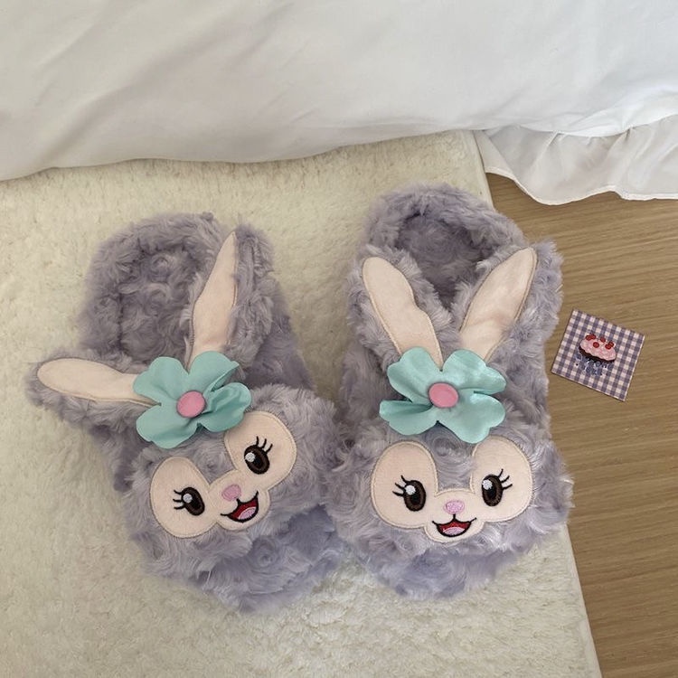 Dép bông đi trong nhà giữ ấm mùa đông thiết kế dễ thương cho bé gái