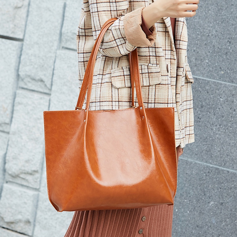 Túi Xách Đeo Vai Da Cỡ Lớn Thời Trang Nữ Đơn Giản