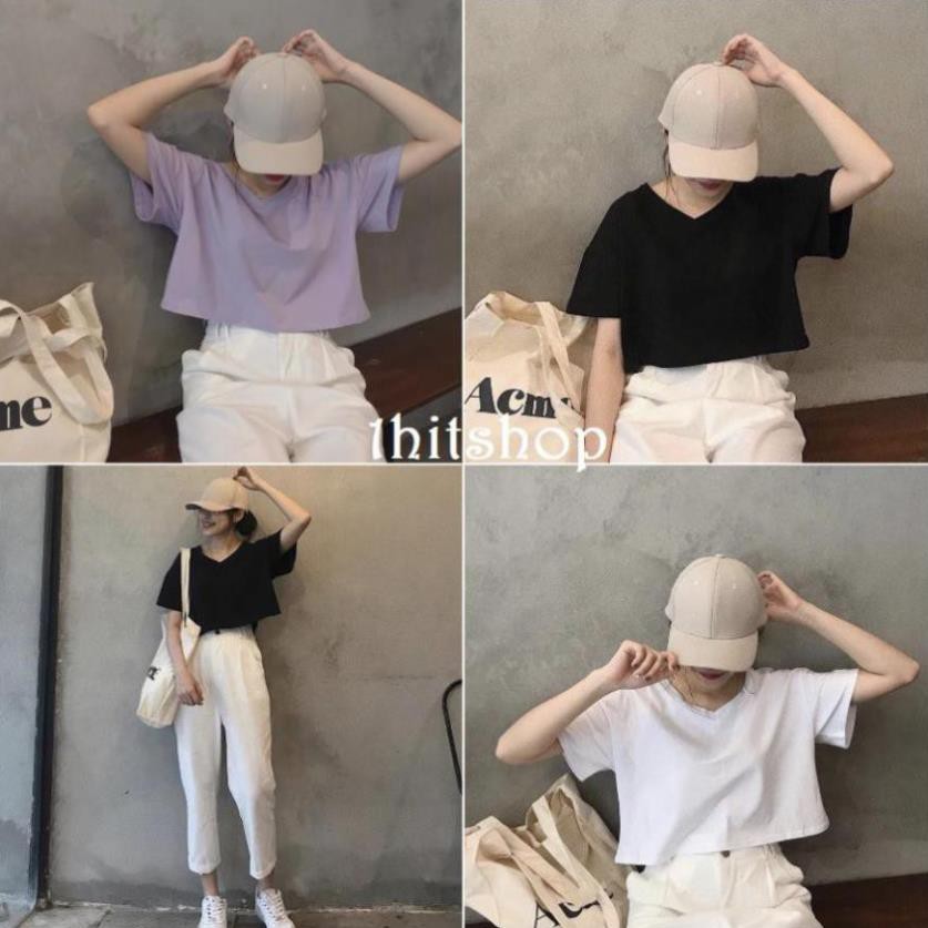 Áo Croptop CỔ TIM TRƠN 01 Nữ
