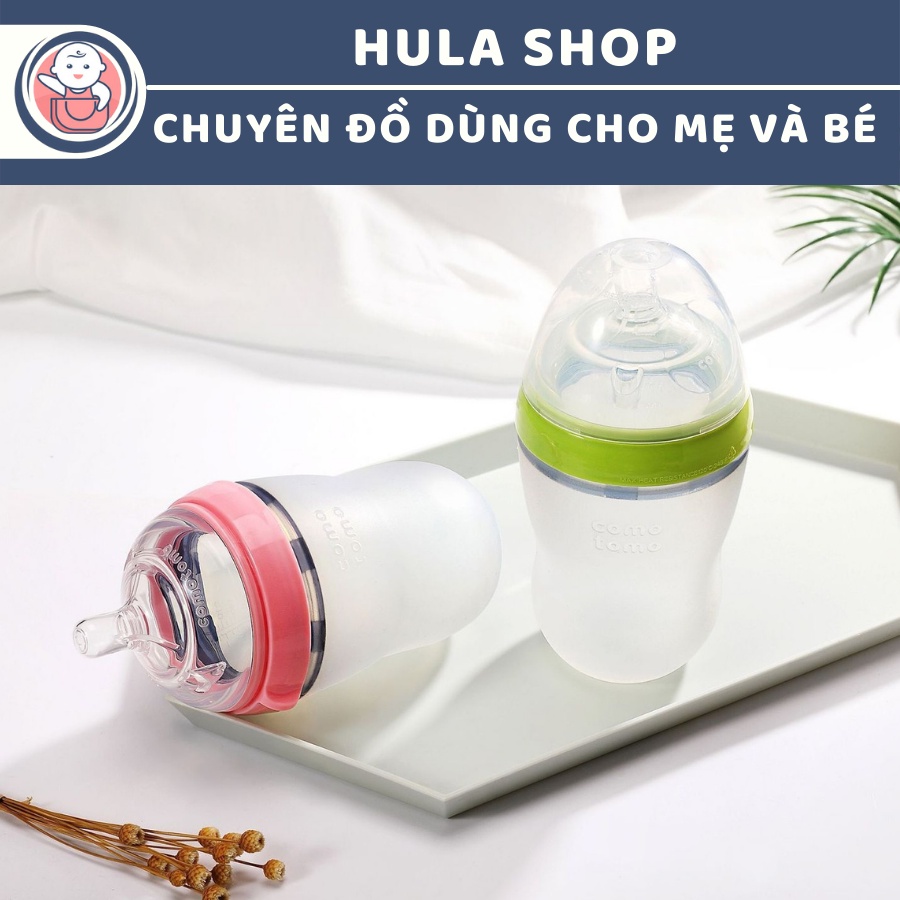 Bình Sữa CMTM 150/250ml Silicon Siêu Mềm Như Ti Mẹ Hàng Chính Hãng Check Mã Vạch