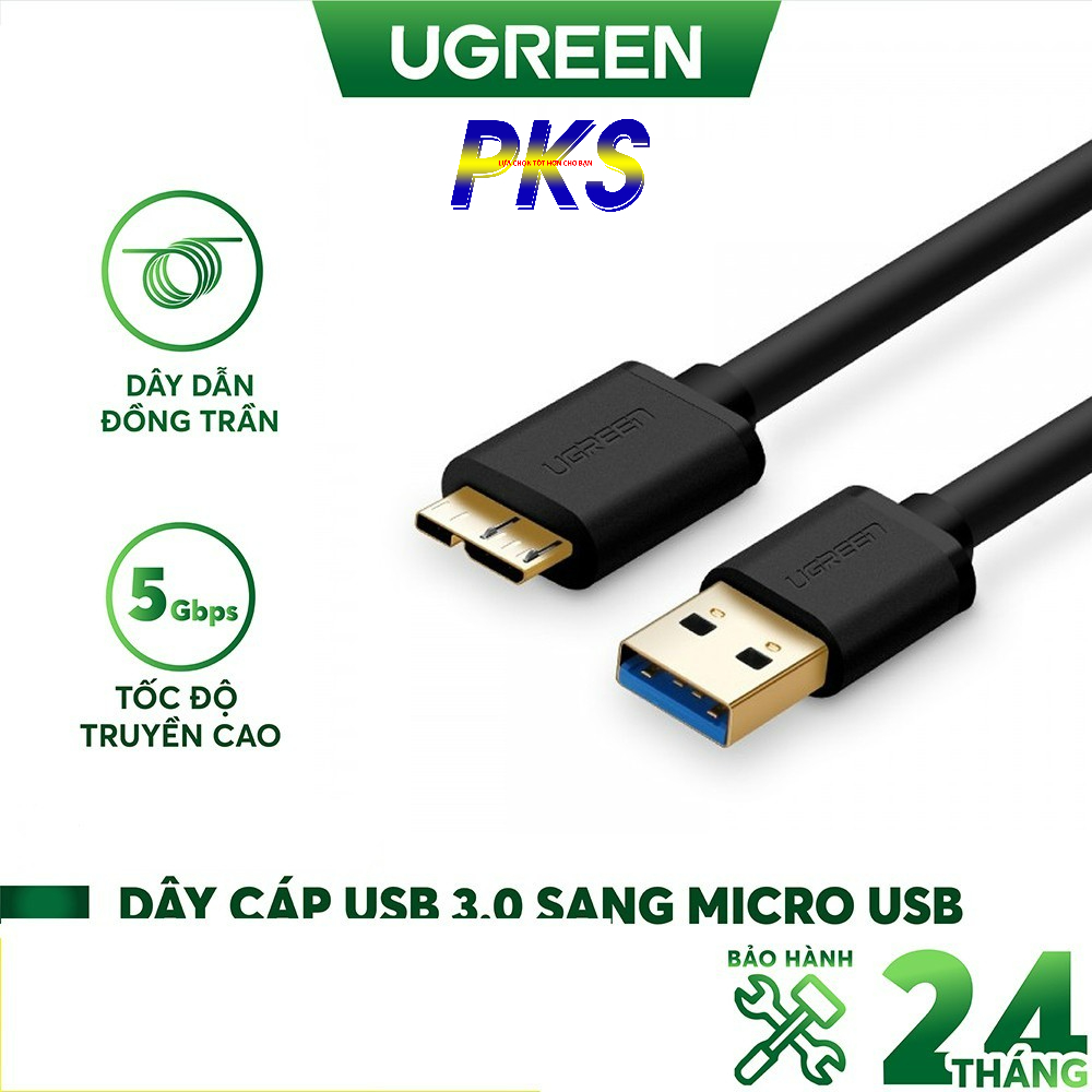 Dây cáp USB 3.0 sang Micro B dài 1m chính hãng Ugreen 10841