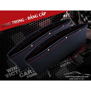 Khay da đựng đồ để khe ghế ô tô