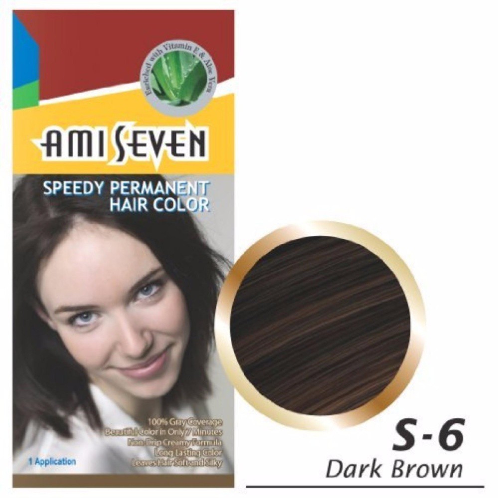 Thuốc nhuộm tóc Ami Seven S6 Dark Brown (Nâu đậm)