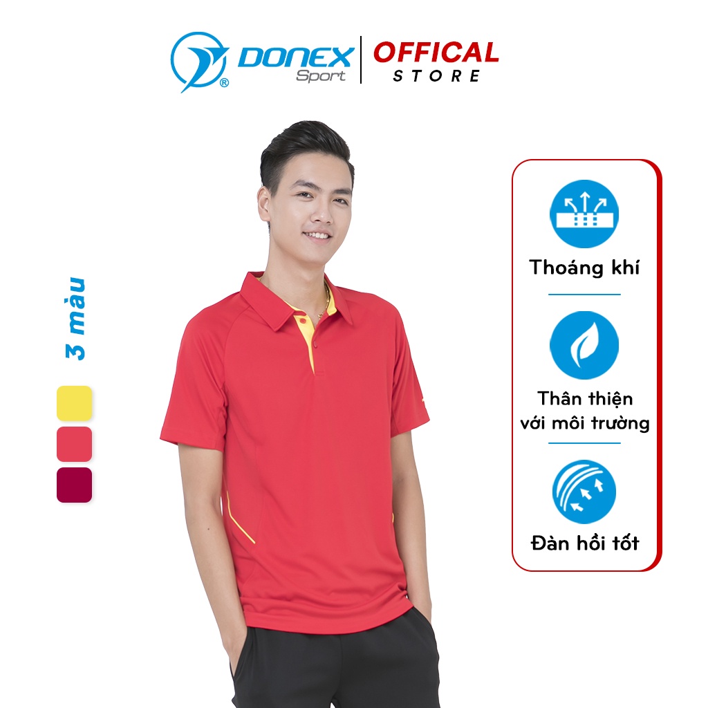 Áo Thể Thao Nam DONEXPRO Form Regular, Dây Đen Lượn 2 Bên Sườn, Vải Mè Caro Bền, Thoáng Khí, Nhẹ MC-8994