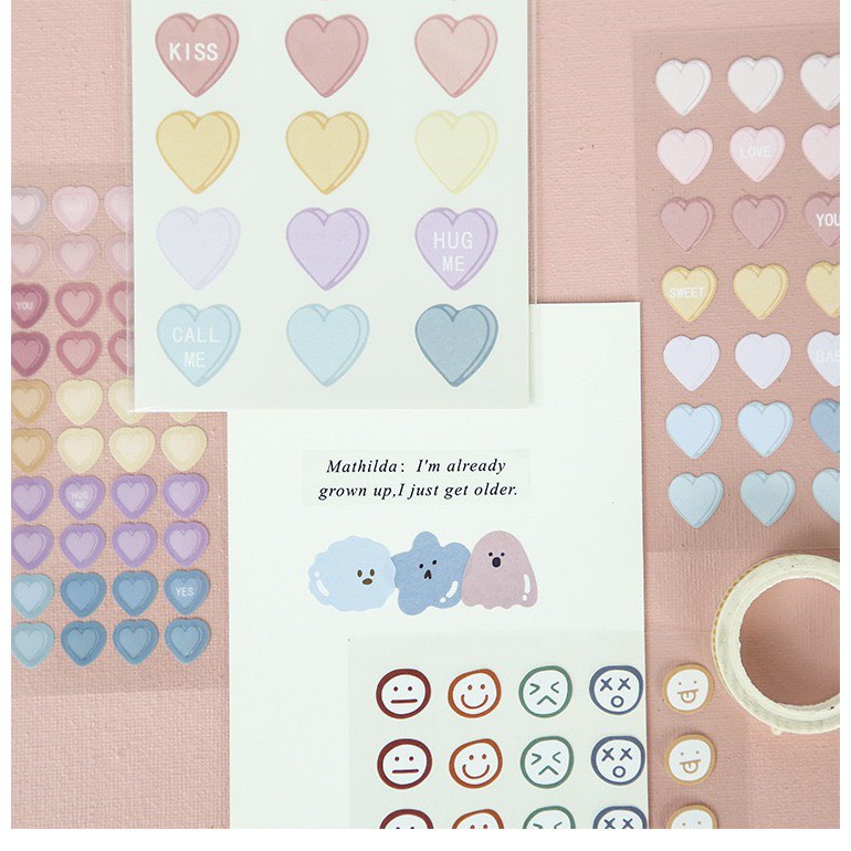 Set 3 tờ Color Deco Sticker chống thấm nước Be Tiny