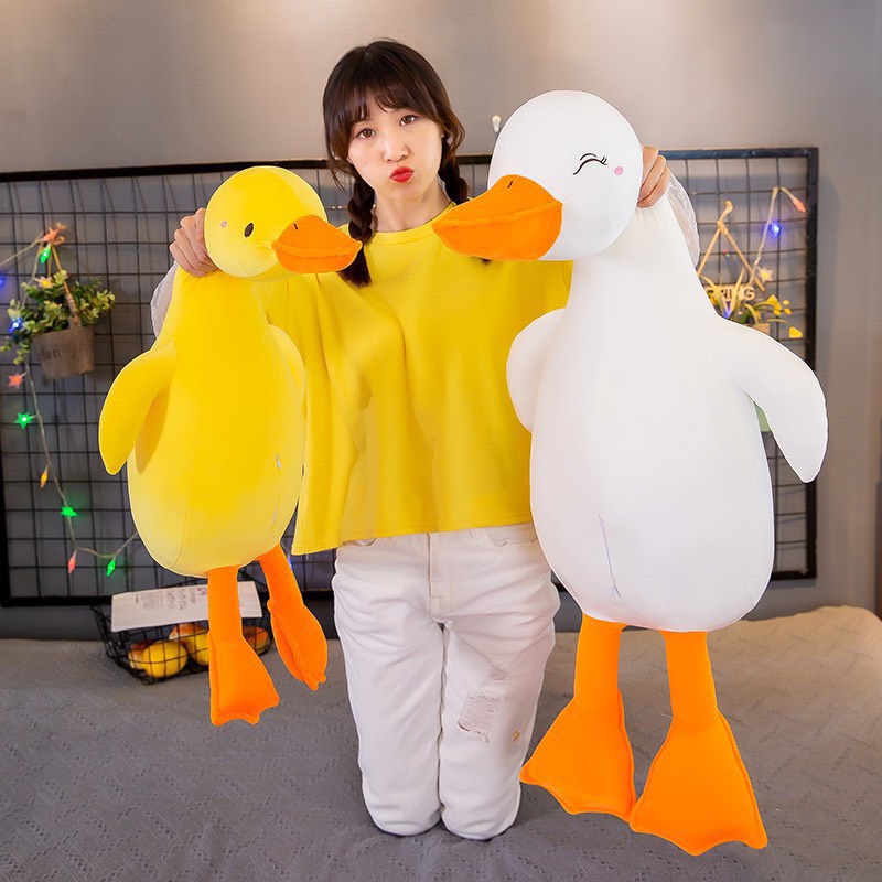 Gấu bông Vịt con đủ màu Vàng, Trắng, Xám size 65cm, 100cm, 130cm, 160cm. Hàng có sẵn, Giá tại xưởng