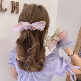 Dây Buộc Tóc Scrunchies Nơ Lưới