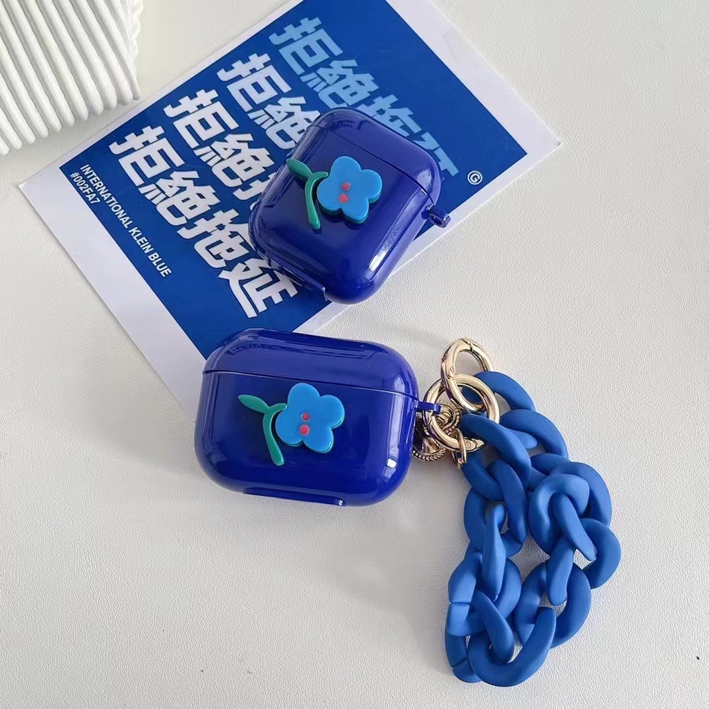 Blue Airpods 1 2 3 Pro Case Cover Wireless Bluetooth Earphone Accessories Protective Cover