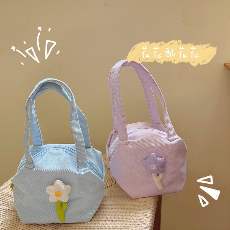 Túi Đeo Vai/Đeo Dưới Cánh Tay Họa Tiết Hoa Bentoy Milkjoy Hàn Quốc Cho Nữ